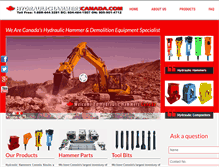 Tablet Screenshot of hydraulichammerscanada.com